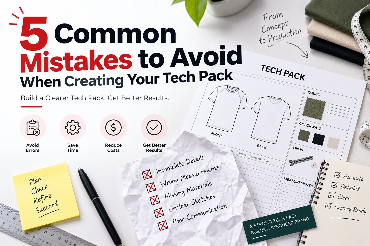 5 Common Mistakes to Avoid When Creating Your Tech Pack 5 5 Common Mistakes to Avoid When Creating Your Tech Pack