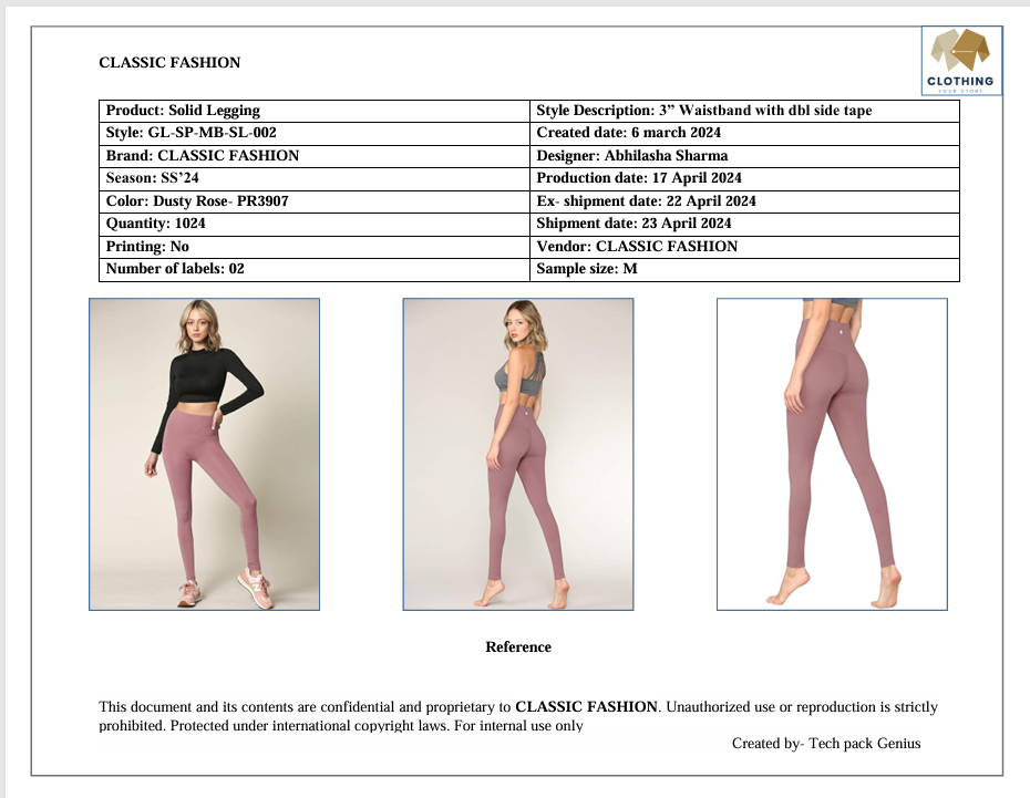 tech pack in garment manufacturing