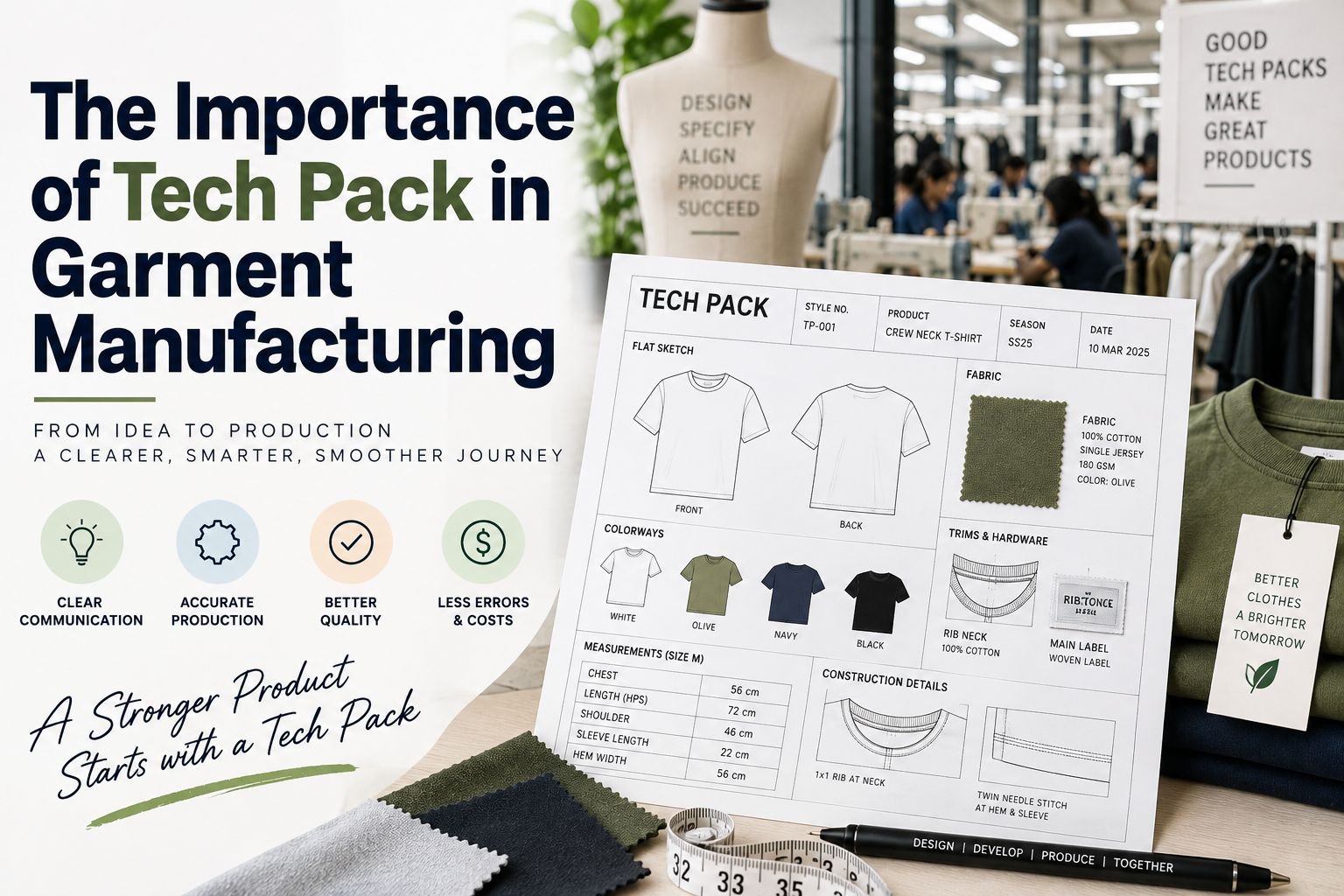 The Importance of Tech Pack in Garment Manufacturing 1 The Importance of TechPack in Garment Manufacturing | Key to Efficient Production