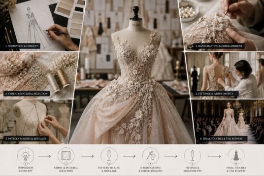 How Haute Couture Collections Are Made 1 create me feature image for my blog titled "How Haute Couture Collections Are Made: A Step-by-Step Process"