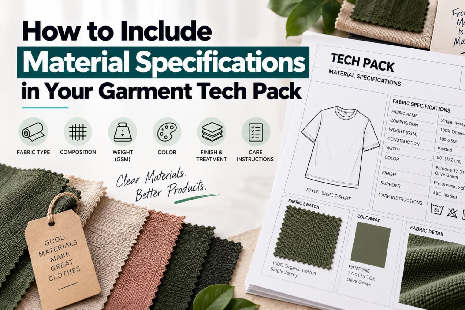 How to Include Material Specifications in Your Garment Tech Pack