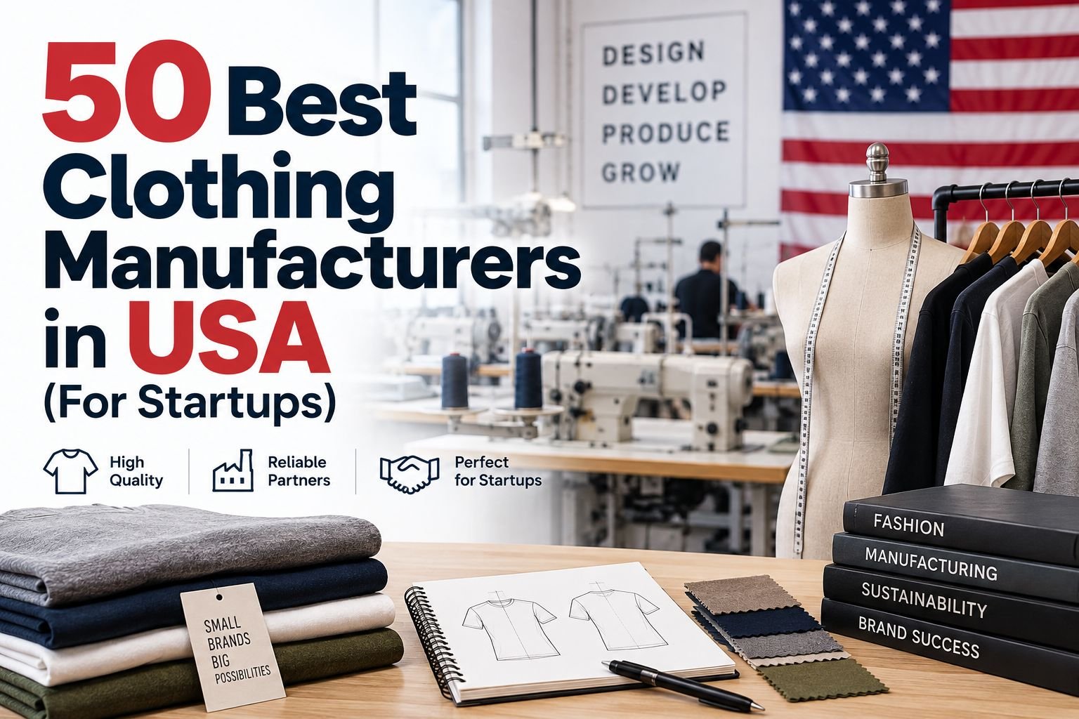 50 Best Clothing Manufacturers in USA (For Startups)