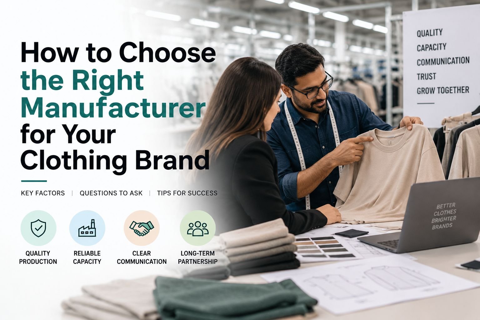 How to Choose the Right Manufacturer for Your Clothing Brand