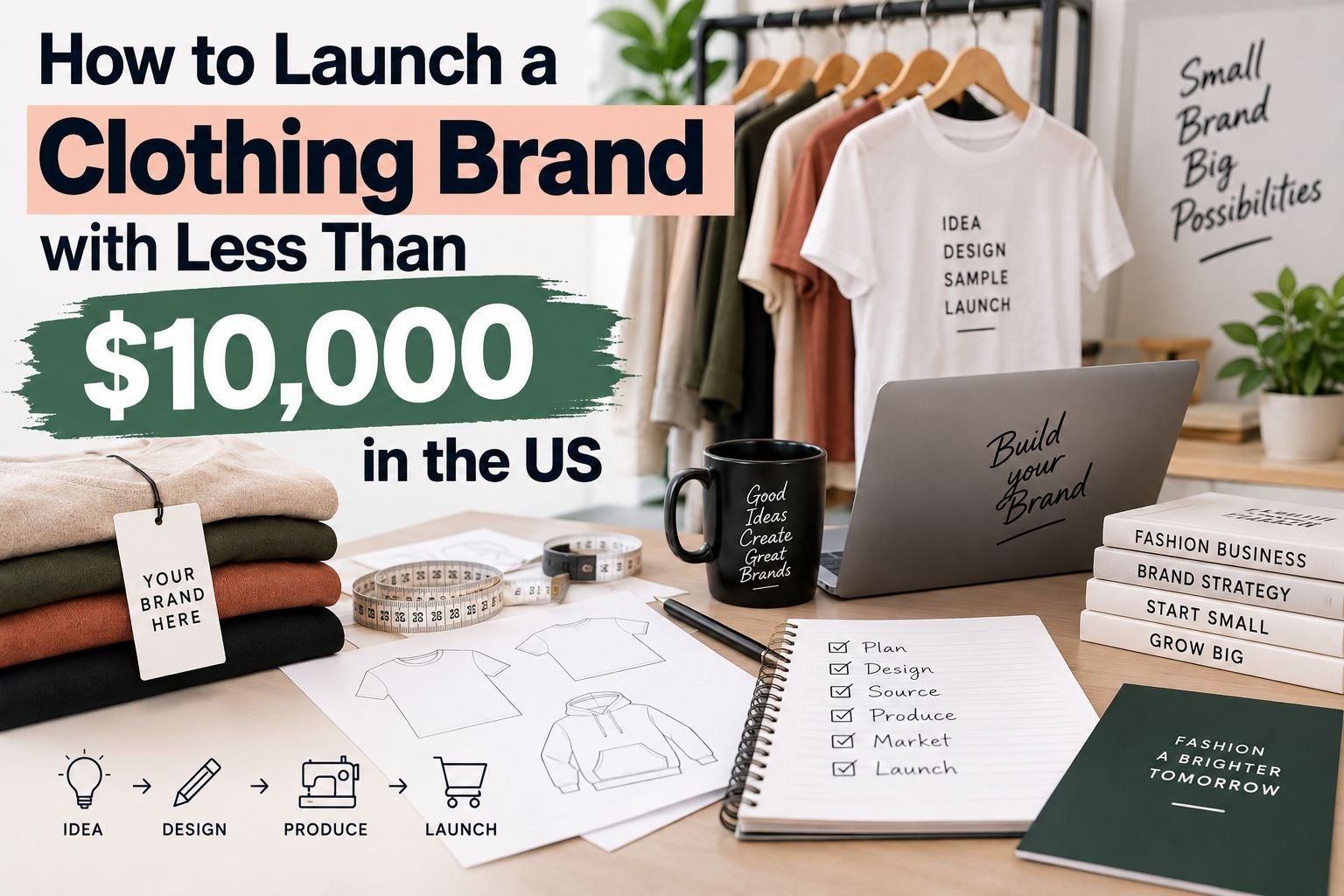 How to Launch a Clothing Brand with Less Than $10000 in the US