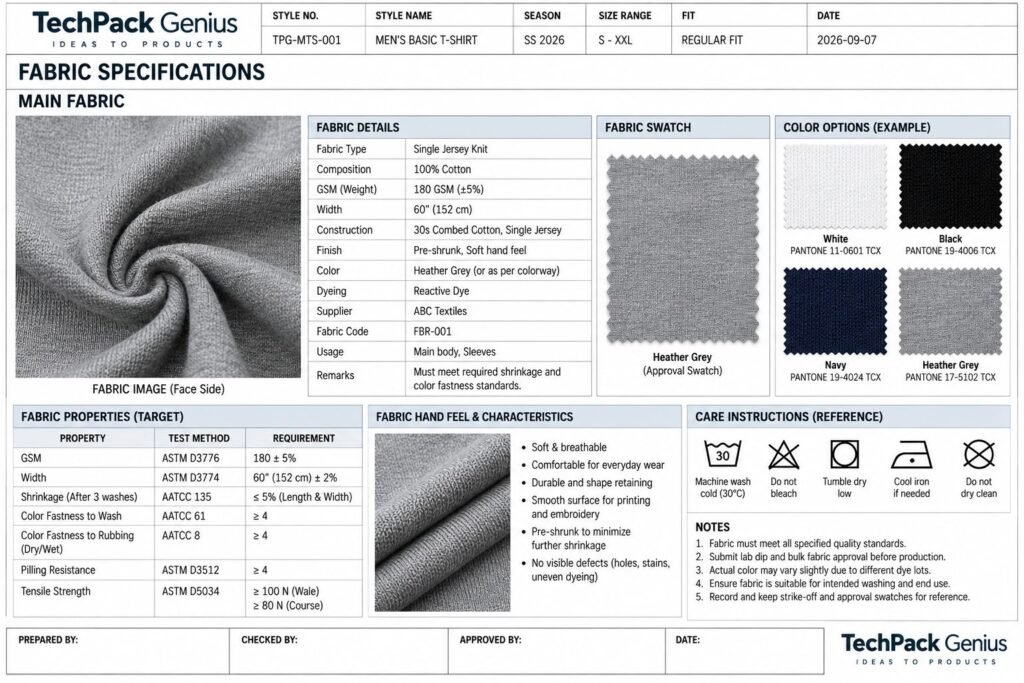 What Is a Tech Pack? 7 Fabric Specifications