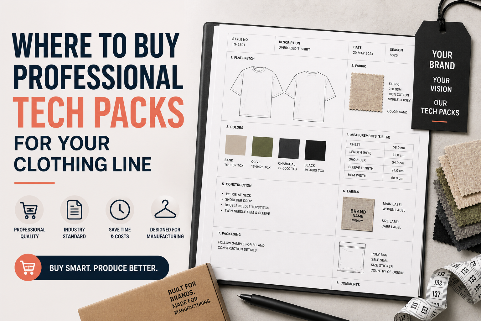 Where to Buy Professional Tech Packs for Your Clothing Line
