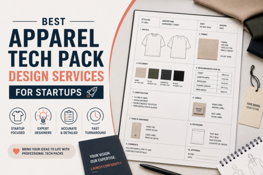 Best apparel tech pack design services for startups