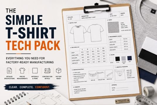 The Simple T-Shirt Tech Pack: Everything You Need for Factory-Ready Manufacturing