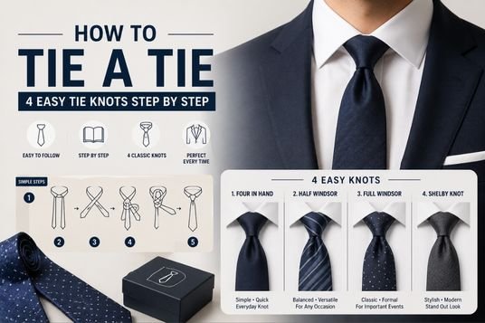 How to Tie a Tie: 4 Easy Tie Knots Step by Step